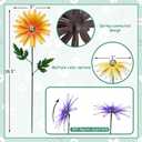 Metal Flowers for Outside, 8 Pack Decorative Garden Stakes with Spring Design, 16.5 Inch Handmade Iron Outdoor Metal Garden Decor, Flickering Daisy Yard Art for Patio Lawn