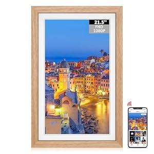 Sammix Digital Picture Frame 21.5" Large WiFi Digital Photo Frame, 1920 x 1080 Full HD Display, 32GB Memory, Remote Control, Wall-Mountable, Easy to Share Photo and Video via Uhale APP