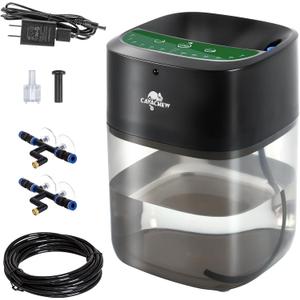 2.2L Reptile Mister with 2pcs Nozzles, Solo Reptile Mister System with Timer, Automatic Mister Fogger for Reptile Tank, Adjustable Terrarium Misting Humidifier for Reptiles/Amphibians