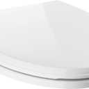 Delta Faucet Wycliffe Slow Close Elongated Toilet Seat with Non-Slip Seat Bumpers, Soft Close Toilet Seat Elongated, Toilet Seat Slow Close, White 811901-WH