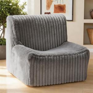 Trenda 32'' Armless Accent Chair, Boneless Space-Saving Reading Chair, Adult