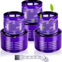 Rebirthcare 3 Pack SV12 V10 Filter for Dyson V10 Animal V10 Absolute V10 Total Clean V10 Cyclone SV12 Cordless Vacuum Filter Replacement Filters Parts Spares Washable, Replace Part# 969082-01&96908201