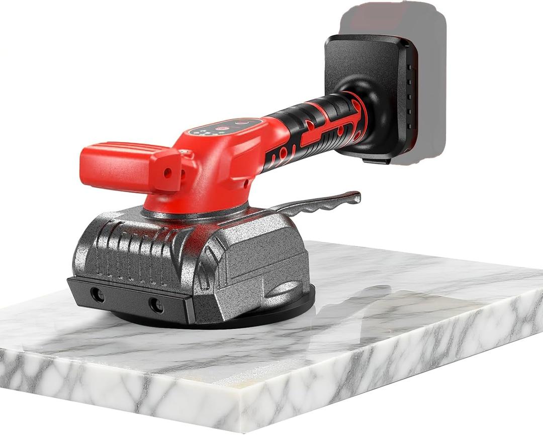 Tile Vibration Leveling Tool Compatible with Milwaukee Battery,Cordless Tiler Vibration Installation Tool with Bubble Level Gauge, Suction Cup, Lock Design,Tile Vibrator For Wall Floor(No Battery)