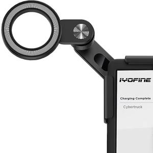 IYOFINE Tesla Phone Mount, No Glue Required, for MagSafe Magnetic Car Dash Phone Holder for Tesla Model Y, Model 3 Accessories, Fits All iPhone & Android with Magnetic Ring (for Cybertruck)