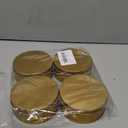 LUOZZY 4pcs Large Round Metal Tin Box for Cookie Candy Storage Airtight Food Container With Lids Golden Home Office Kitchen Use Gift Packaging Organizer