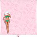 WEKAPO Beach Blanket Waterproof Sandproof Oversized, Extra Large Beach Mat Sand Free, Lightweight & Compact Sand Free Mat with 6 Stakes & 4 Corner Pockets (8 x 7 FT (14 person), Pink Sea Shells)