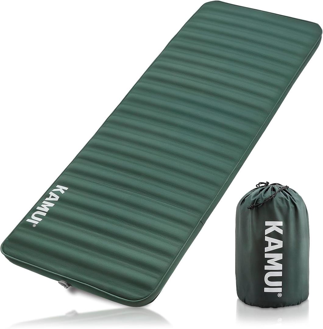 KAMUI Sleeping Pad Foam Camping Mat, 4-Season Insulated Mattress Pad R-Value 6, for Tent, Car, Travel, or Home, Large, 78.74"L x 27.56"W x 2.76"Th