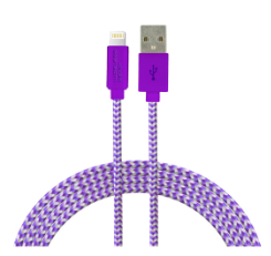 CCY Lightning 10Ft Braided Cable, Purple