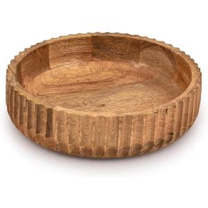 Kimona Fruit Bowls Wooden Fruit Bowl or Candy Bowl, Elevate Your Space With A Unique Bowl Centerpiece (10" X 10" X 2.5")