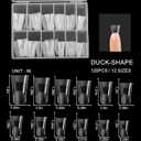 120Pcs Matte Dual Nail Forms,Duck Shape Extension Poly Nail Gel Nail Forms Full Cover Nail Molds 12 Sizes for Solid Nail Gel Glue Nail Art Design Salon & DIY