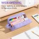 Sooez Wide Opening Pencil Case, Large Capacity Pencil Pouch Organizer Aesthetic Pencil Bag for School Supplies Stationery, Marker Pouch Makeup Bag Organizer