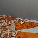 Women One-Piece Swimsuit with Cover up Wrap Skirt Sarong Bathing Suit Beach Outfit Summer (Small, Brown Orange Y305)