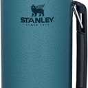 Stanley Classic Legendary Vacuum Bottle 1.5 qt, Wide Mouth with Leakproof Cup Lid, Keep Drinks Hot or Cold, Packable for Travel, Insulated Stainless Steel Thermal Bottle, BPA-Free, Hammertone Lake (48 Ounces)