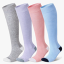 LEVSOX Viscose Made from Bamboo Compression Socks for Pregnant Women 20-30 mmHg Knee High Cute Mens Supports Socks for Travel