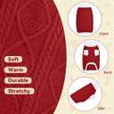 Dog Sweater for Medium Dogs Argyle Cable Knit Turtleneck Pullover Winter Clothes Boys Girls French Bulldog Dachshund Corgi Beagle Pug Pet (L, Red)