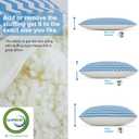 King Size Pillows Set of 2 - Bed Pillows for Sleeping - Adjustable Shredded Memory Foam Pillow for Back, Stomach and Side Sleeper