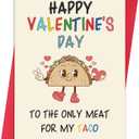4 x Funny Valentines Day Card Gifts for Him Boyfriend, Naughty Valentine's Day Gifts for Men, Unique Valentines Day Cards for Husband, Taco Vday Cards