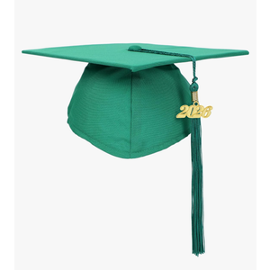 Unisex Adult Matte Graduation Cap with Tassel Year Charm 2025 Pack of 3