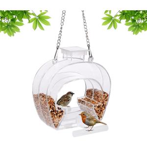 SUQ I OME Wild Clear Window House Bird Feeders