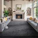 Ophanie 7x9 Area Rugs, Upgrade Non-Slip Fluffy Soft Rugs for Living Room, Large Shag Grey Fuzzy Plush Rug, Gray Shaggy Big Carpets for Bedroom, Kids Boys Girls Dorm Nursery Home Decor Aesthetic