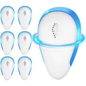2026 Upgraded Ultrasonic Pest Repeller Indoor Insect Repeller Pestlab, Pest Control Roach, Mouse, Bugs, Mosquito, Mice, Spider, Ant, Mice Repellent Indoor, Rodent Repellent Ultrasonic Plug in, 6 Pack