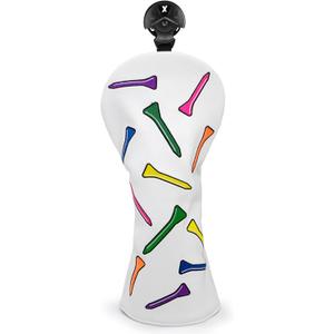 Golf Club Covers Colorful Tee Driver Cover Fairway Wood Headcover Hybrid Cover Leather 3 Wood Headcovers Mallet Putter Headcover Blade Putter Cover for Odyssey Scotty Cameron Taylormade