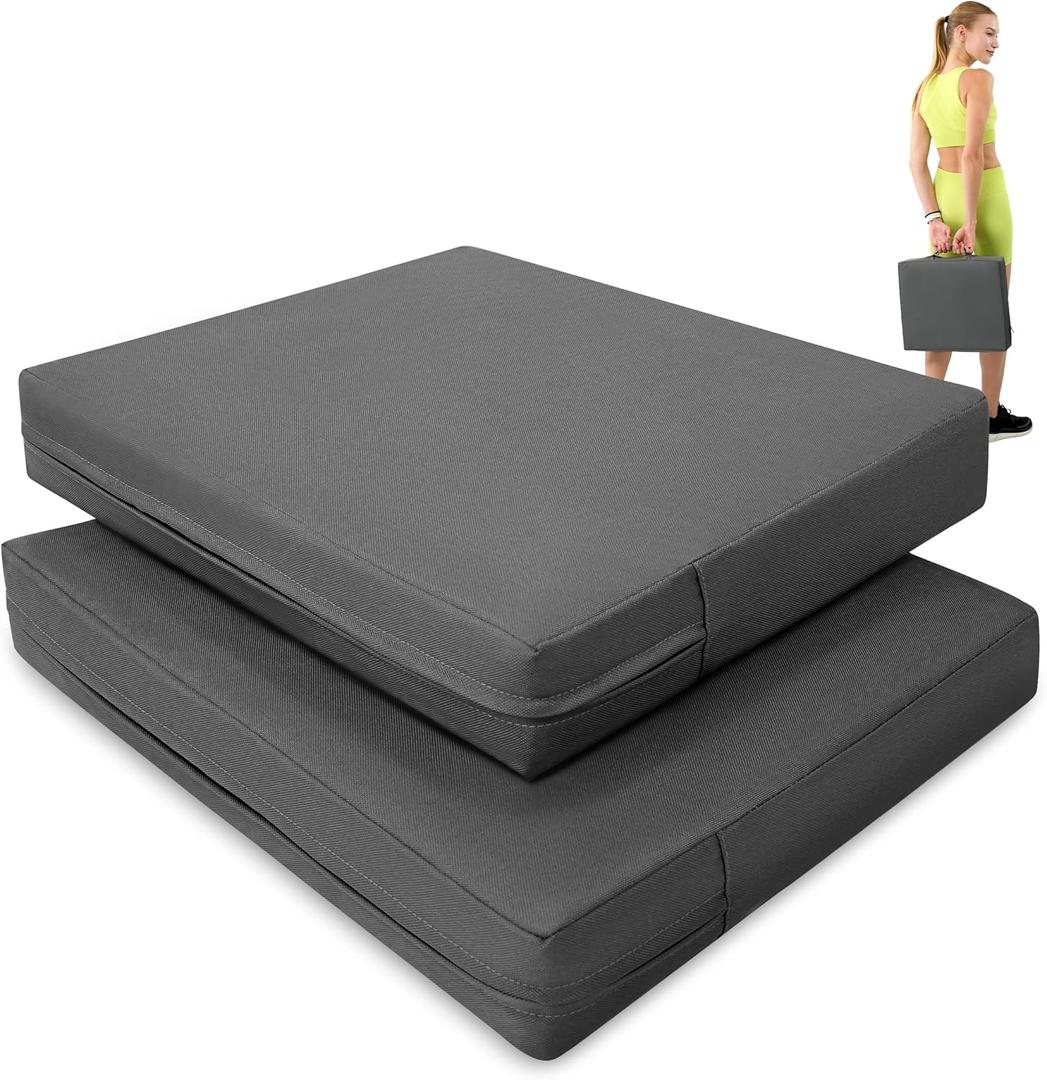 2 Pcs Stadium Seat Cushions Water-Repellent Bleacher Seat Cushions Indoor & Outdoor Seat Cushion for Bleachers Portable Stadium Cushion for Sports Events, Office Chairs, Beaches (Dark Grey)