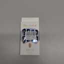 RUOKEXIN Blue Almond Press on Nails Medium Fake Nails Gold Glitter False Nails with Blue Ombre Designs Full Cover Glue on Nails Sparkly Artificial Nails Cute Stick on Nails for Women 24Pcs