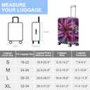 FOREVER QUEEN Pinkish Purple Flower Luggage Cover Suitcase Protector Suitcase Cover Anti-Scratch, Stretchable Bag Cover Washable Durable Polyester, M(fits 24-26Inch suitcase)