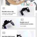 Copkim 4 Pairs Clip on Reading Glasses Flip up Magnifying Clip on Lens Blue Light Blocking Non Prescription Reading Glasses