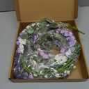 6 FT Farmhouse Spring Garland Country Summer Garlands for Decoration Rustic Spring Floral Garland with White Sunflower Wildflower Vine for Mantle Tabletop Centerpiece Stairs Railing Decorations