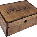 Large Wooden Memory Box for Keepsakes, Wooden Keepsake Box for Memories, Weddings, Engraved Memory Keepsake Box, Decorative Storage Box