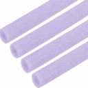 4pcs 1/5" ID Pipe Insulation Foam Tube, Foam Pipe Tubing Covers 0.59" OD Wrap Roll Bar Tubing 3.3FT Long - Heat Preservation for Handle Heat Water/Pipe Freeze Protection, Purple