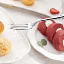 KEAWELL Luxury 5.9" Appetizer Forks, 18/10 Stainless Steel, Set of 4, Gorgeous Cocktail Forks/Dessert Forks (Silver)