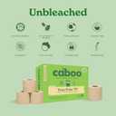 Caboo Tree Free Unbleached Toilet Paper | Plastic Free Packaging, Septic Safe, Eco Friendly, Chemical Free, Non Toxic | 2 Ply Toilet Tissue, Pack of 12 Double Rolls, 300 Sheets Per Roll