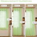 Pinch Pleated Sheer Curtains 84 Inch Length, Semi Voile Sheer Curtains for Bedroom Living Room Pinch Pleated Soft Touch Light Filtering Drapes(Reed Green, 42 W x 84 L, 2 Panels)