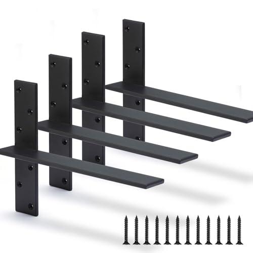 Amazon.com: Floating Shelf Bracket 3/8" Thick Heavy Duty Shelf Brackets 4 Pack Free Hanging Countertop Support Bracket 14" Lx2.5 W Floating Wall Brackets for Cabinets, Granite, Dishwasher, Bench Seats Vanities : Tools & Home Improvement