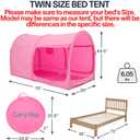 LEEDOR Bed Tent Dream Tents Bed Canopy Shelter Cabin Indoor Privacy Warm Breathable Pop Up Twin/Full/Queen for Kids and Adult Patent Pending(Mattress Not Included), 39"W x 75"L
