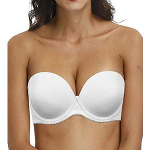 YANDW Strapless Convertible Pushup Bra Heavily Padded Lift Up Supportive Add Two Cup Multiway Tshirt Bras, 34A