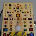 Busy Board with 19 LED Light Switches, Montessori Toys for 1 2 3 Years Old, Wooden Sensory Board, Toddlers Activity Travel Toys for 1 2 3 Year Old Boy & Girl Birthday Gift (Big)