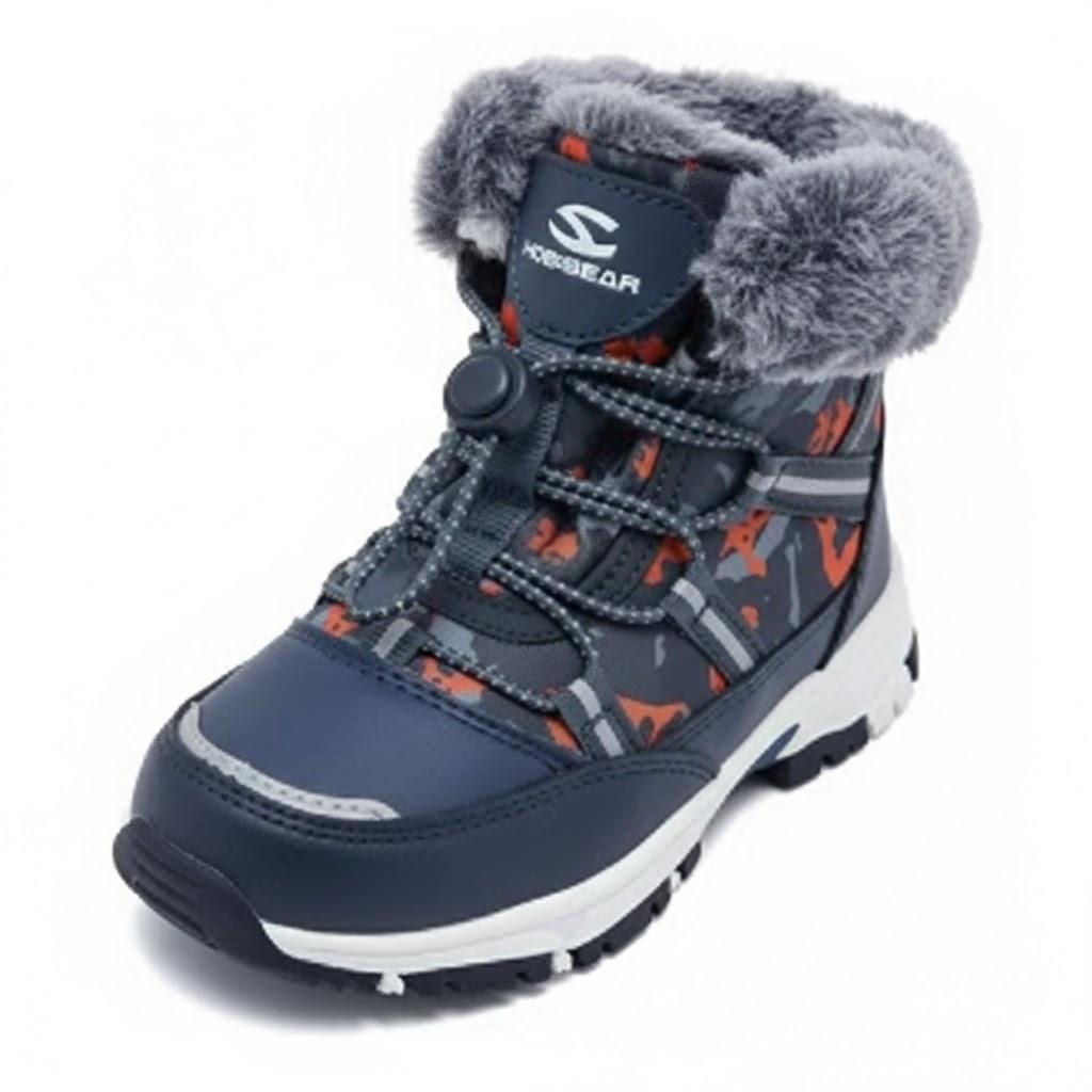 HOBIBEAR Girls Boys Toddler Snow Boots Waterproof Slip Resistant Outdoor Winter Boot Shoes(Toddler/Little Kids/Big Kids Size 2)