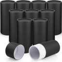 10 Pcs 100ml/3.4oz Kraft Paper Jar Empty Cardboard Boxes Round Cardboard Gift Packaging Tube Container with Lid for Crafts Tea Coffee Cosmetic Essential Oil Bottle