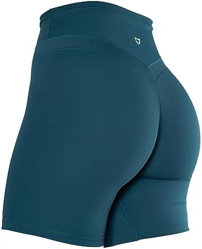 TomTiger Yoga Shorts for Women Tummy Control High Waist Biker Shorts Exercise Workout Butt Lifting Tights Women's Short Pants D