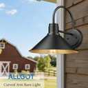 Exterior Barn Light, Outdoor Wall Lights for House, Front Porch Outdoor Wall Lighting Fixture, Modern Farmhouse Outside Sconce Lightin (Black, 1 Pack)