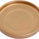 12 Inch Ceramic Saucer - Ceramic Drainage Tray for Plant Pot (Matte Gold)