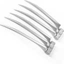 Superhero Claws, Wolverine Claws with Plastic Handles for Adults, Wolf Claws for Halloween Cosplay Props, Set of 2, One Pair Silver