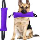 Clysoru tug Toy for Dogs Tug of War Dog Bite with 2 Strong Handles Made Durable Tear Resistant Stitches (Purple)