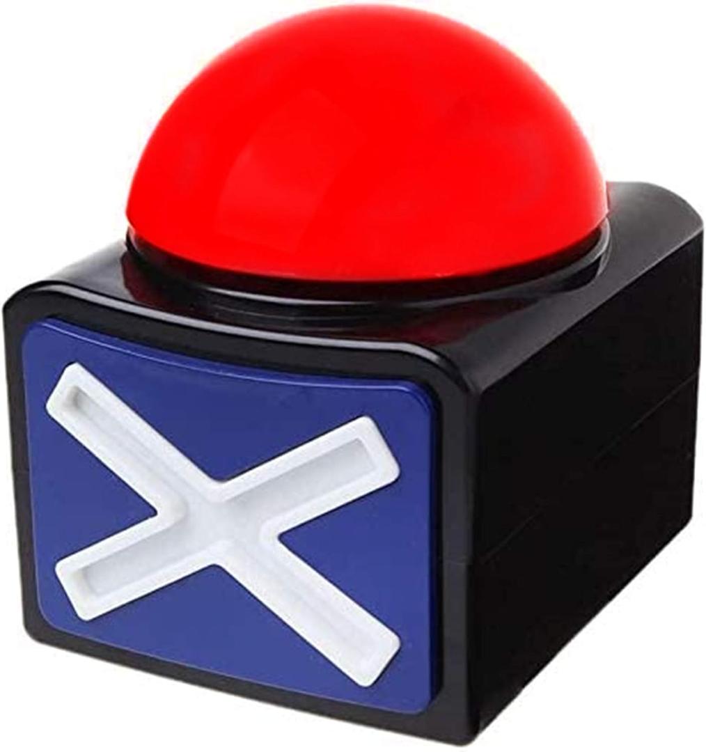RIBOSY Game Answer Buzzer, Game Buzzer with Lights and Sound Trivia Quiz Got Talent Buzzer, Buzzer Buttons for Game Show (1 Pack)