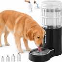 CZPET Dog Water Dispenser, Widen Mouth Gravity Refilling (9.5L, Black)