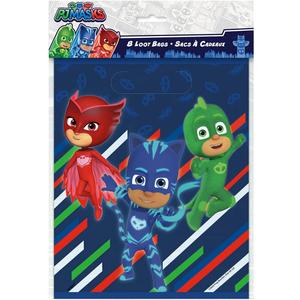 Unique 30382105 PJ Masks Birthday Party Loot Bags - 8 Count
